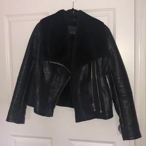 BlankNYC Faux leather/fur biker jacket